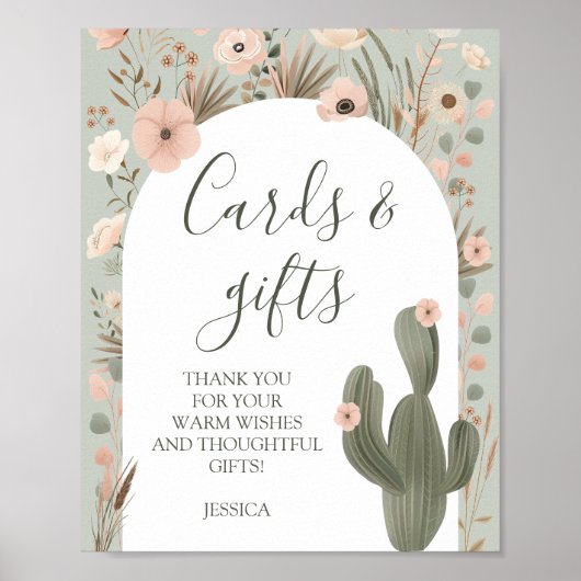 Poster de douche pour bébé Desert Chic (Devant)