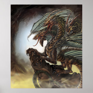 Poster de dragon à 3 têtes