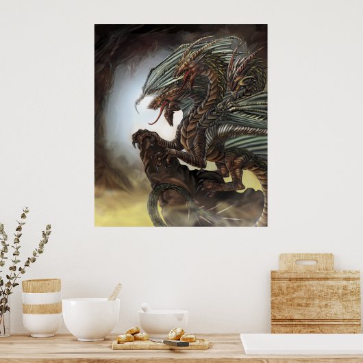 Poster de dragon à 3 têtes (Cuisine)