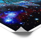 Poster de dragon cosmique Turquoise (Coin)