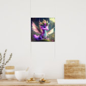 Poster de dragon de fée violette (Cuisine)