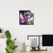 Poster de dragon de fée violette (Bureau à domicile)
