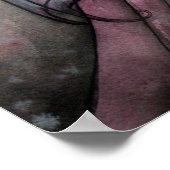 Poster de dragon mystique rose violet (Coin)