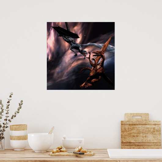 Poster de dragons de combat (Cuisine)
