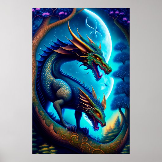 Poster de dragons mythiques (Devant)