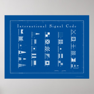 Poster de drapeau nautique
