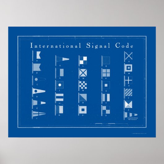 Poster de drapeau nautique (Devant)