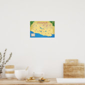 Poster de El Salvador, Departamentos (Keuken)