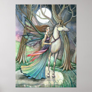Poster de Fairy Unicorn Imprimer par Molly Harriso