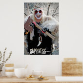 Poster de femme guerrière cool, Bonheur ! (Cuisine)