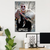 Poster de femme guerrière cool, Bonheur ! (Bureau à domicile)