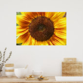 Poster de fermeture de tournesol jaune, orange et  (Cuisine)