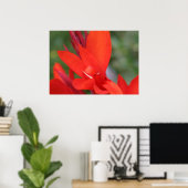 Poster de fermeture "Lady in Red" Red Canna Lily (Bureau à domicile)