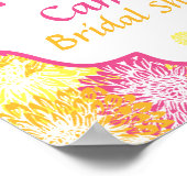 Poster de Fête des mariées florale brillante (Coin)