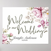 Poster de Fête des mariées florale Peonies de Bour (Devant)