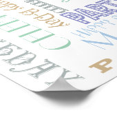 Poster de fête ! Fête d'anniversaire ! NOM ET ÂGE (Coin)