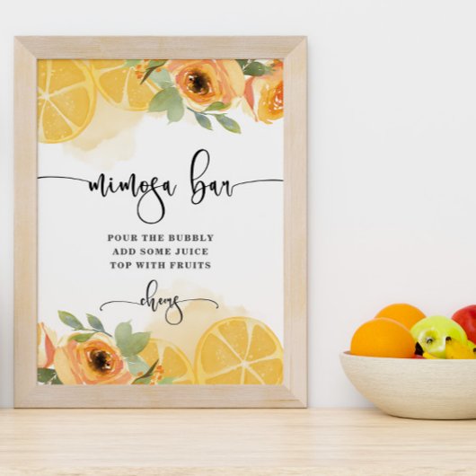 Poster de Fêtes des mariées de citrons et de mimos