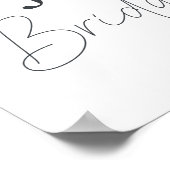 Poster de Fêtes des mariées élégante aux fleurs bl (Coin)