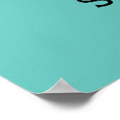 Poster de Fêtes des mariées Turquoise et Perles (Coin)