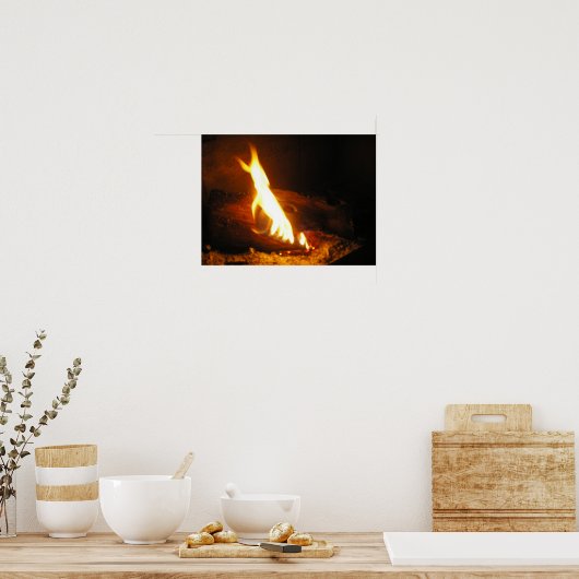 Poster de feu cosy (Cuisine)