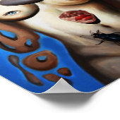 Poster de fille au crâne (Coin)