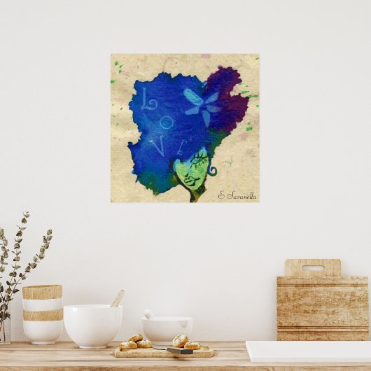 Poster de fille d'amour (Cuisine)