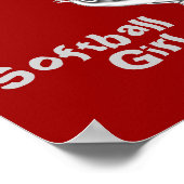 Poster de fille de softball Panthers (Coin)