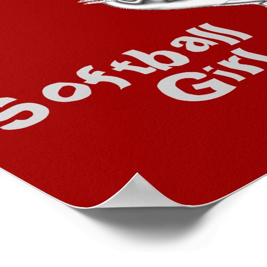 Poster de fille de softball Panthers (Coin)