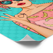 Poster de filles de la Pop de la bande dessinée (Coin)