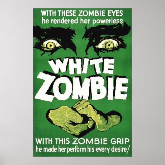 poster de film Vintage White Zombie 1932 (Devant)