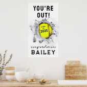 Poster de fin d'études de soir de softball (Cuisine)