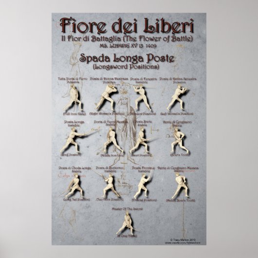 Poster de Fiore Longsword Poste (Devant)