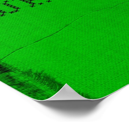 Poster de fitness vert - Exercice! (Coin)