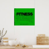 Poster de fitness vert - Motivation! (Cuisine)