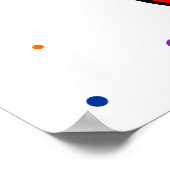 Poster de fleurs arc-en-ciel (Coin)