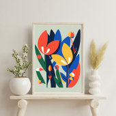 Poster de fleurs botaniques Abstraites