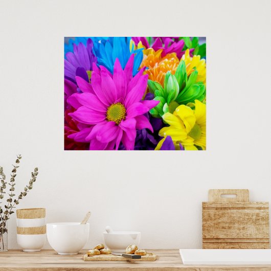 Poster de fleurs colorées (Cuisine)