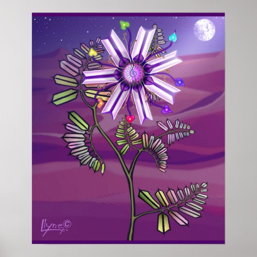 Poster de fleurs dans le désert (Devant)