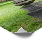 Poster de fleurs de cerisiers et de la pagode (Mat (Coin)