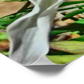 Poster de fleurs de colonne blanche (Coin)