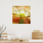 Poster de fleurs de coquelicot jaune (Cuisine)