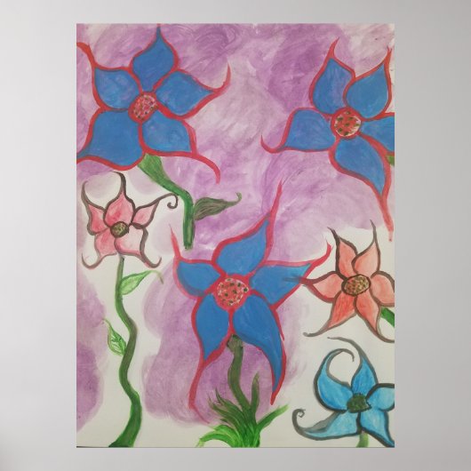 Poster de fleurs de jardin de rêve (Devant)