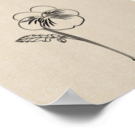 Poster de fleurs de Pansy (Coin)