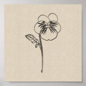 Poster de fleurs de Pansy (Devant)