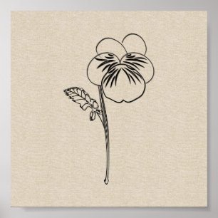 Poster de fleurs de Pansy