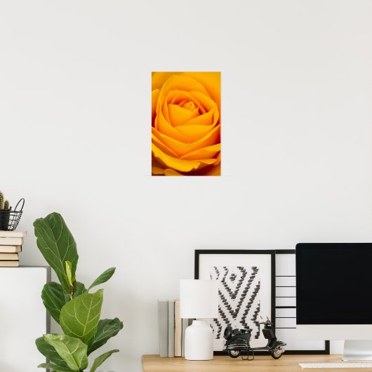Poster de fleurs de rose jaune (Bureau à domicile)