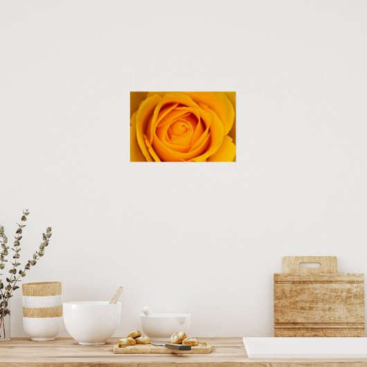 Poster de fleurs de rose jaune (Cuisine)