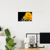 Poster de fleurs de roses jaunes (Bureau à domicile)