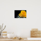 Poster de fleurs de roses jaunes (Cuisine)