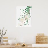 poster de fleurs d'épiphyllum blanc (Cuisine)